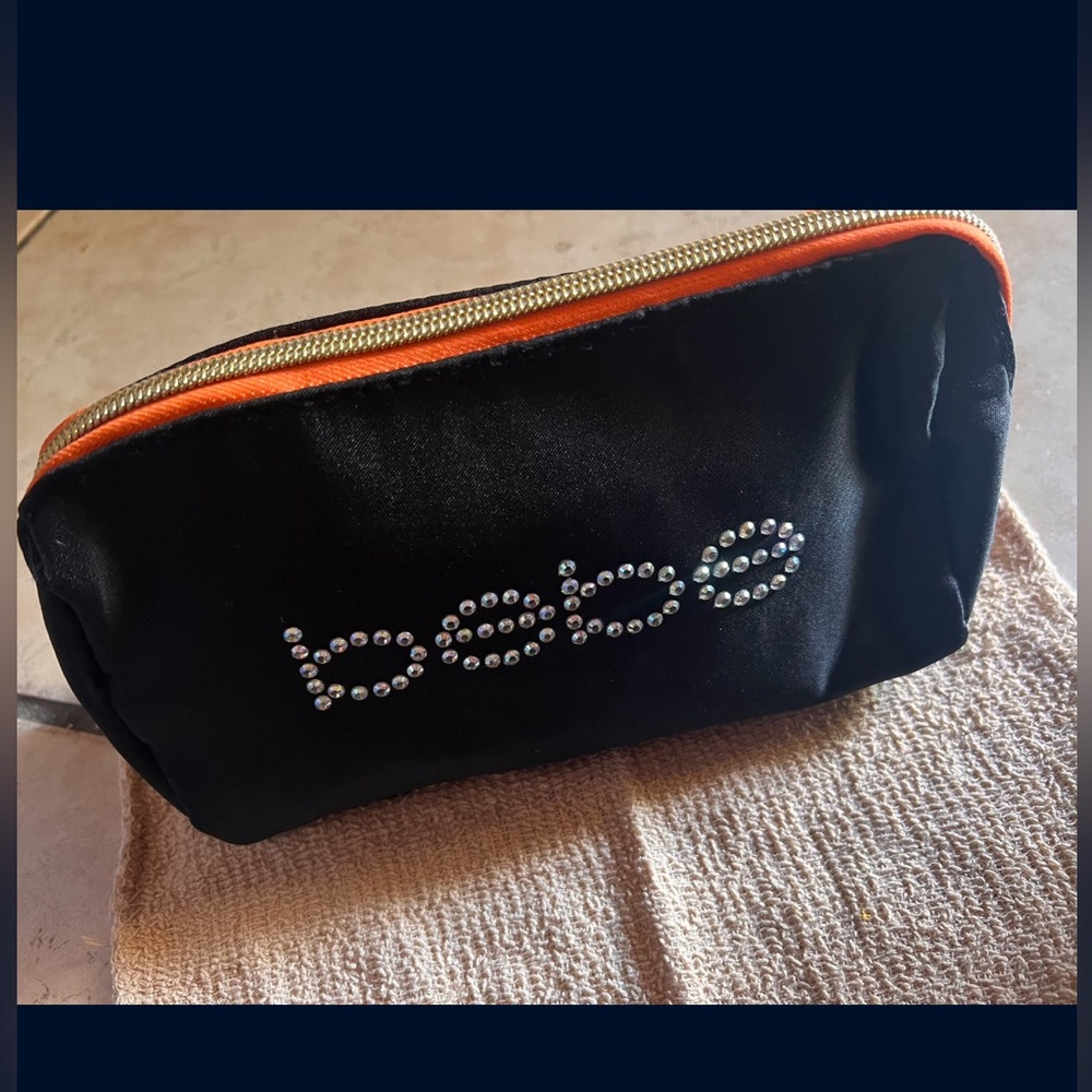 Bebe Black and Orange Cosmetic Case